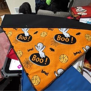 New reversible Halloween Dog Bandana - Orange and Black